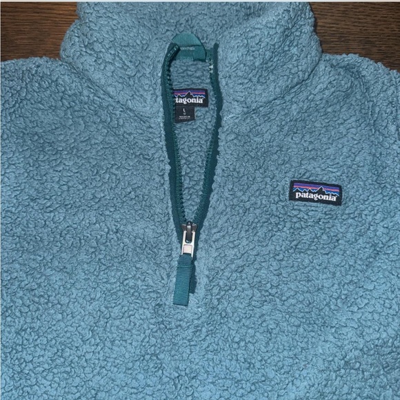 Patagonia Blue Women's Fleece Sweater Los Gatos 1/4-Zip size L - Picture 6 of 6